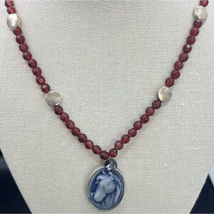 Horse Cameo Necklace